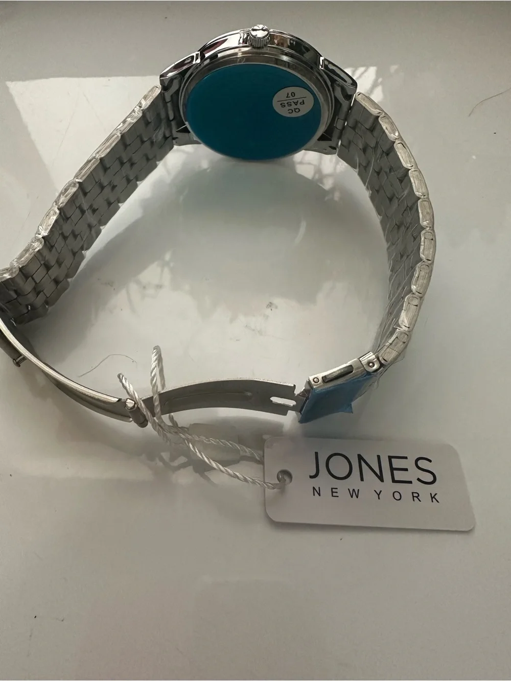 Jones New York Silver and White Stainless Steel Bracelet Watch